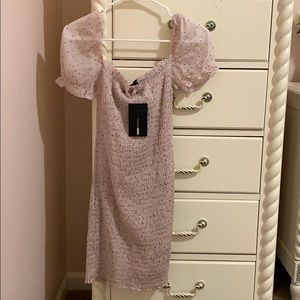 Fashion nova tight midi dress w/ ruffled sleeves